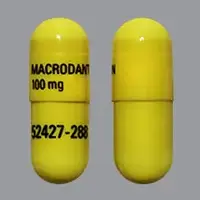 Macrodantin (Nitrofurantoin [ nye-troe-fue-ran-toin ])-MACRODANTIN 100 mg 52427-288-100 mg-Yellow-Capsule-shape