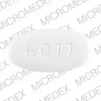 Metaglip (Glipizide and metformin [ glip-ih-zyd-and-met-for-min ])-BMS 6077-2.5 mg / 500 mg-White-Oval