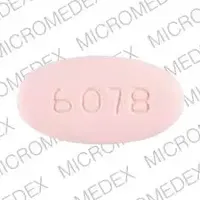 Metaglip (Glipizide and metformin [ glip-ih-zyd-and-met-for-min ])-BMS 6078-5 mg / 500 mg-Pink-Oval