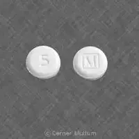 Methylin (Methylphenidate (oral) [ meth-il-fen-i-date ])-5 M-5 mg-White-Round