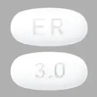 Mirapex er (Pramipexole [ pram-i-pex-ole ])-ER 3.0-3 mg-White-Oval