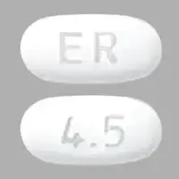 Mirapex er (Pramipexole [ pram-i-pex-ole ])-ER 4.5-4.5 mg-White-Oval