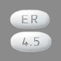 Mirapex er (Pramipexole [ pram-i-pex-ole ])-ER 4.5-4.5 mg-White-Oval