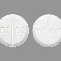 Mirapex (Pramipexole [ pram-i-pex-ole ])-BI BI 90 90-1 mg-White-Round