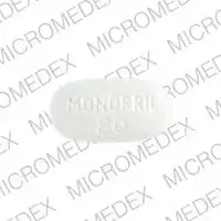 Monopril (Fosinopril [ foe-sin-oh-pril ])-BMS MONOPRIL 20-20 mg-White-Oval