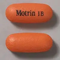 Motrin ib (Ibuprofen 200mg [ eye-bue-proe-fen ])-Motrin IB-200 mg-Orange-Capsule-shape