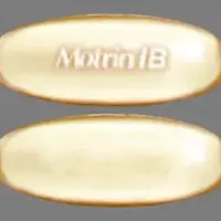 Motrin ib (Ibuprofen 200mg [ eye-bue-proe-fen ])-MotrinIB-200 mg-Clear-Capsule-shape