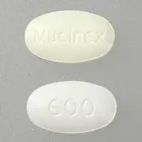 Mucinex dm (Dextromethorphan and guaifenesin [ dex-troe-me-thor-fan-and-gwye-fen-e-sin ])-Mucinex 600-dextromethorphan hydrobromide 30 mg / guaifenesin 600 mg-Yellow / White-Oval