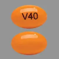 Myorisan (Isotretinoin (oral) [ eye-so-tret-i-noyn ])-V40-40 mg-Orange-Capsule-shape