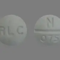 Thyroid (desiccated) (Thyroid (desiccated) [ thye-roid ])-RLC N 075-48.75 mg (¾ Grain)-White-Round