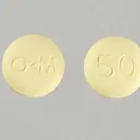 Nucynta (Tapentadol [ ta-pen-ta-dol ])-O-M 50-tapentadol 50 mg-Yellow-Round