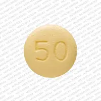 Nucynta (Tapentadol [ ta-pen-ta-dol ])-O-M 50-tapentadol 50 mg-Yellow-Round