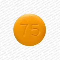 Nucynta (Tapentadol [ ta-pen-ta-dol ])-O-M 75-tapentadol 75 mg-Orange-Round