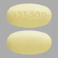 Oxbryta (Voxelotor [ vox-el-oh-tor ])-GBT 500-500 mg-Yellow-Oval