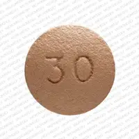 Oxycontin (Oxycodone [ ox-i-koe-done ])-OP 30-30 mg-Brown-Round