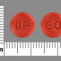 Oxycontin (Oxycodone [ ox-i-koe-done ])-OP 60-60 mg-Red-Round