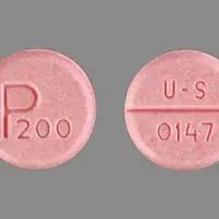 Pacerone (Amiodarone (oral) [ a-mi-oh-da-rone ])-P200 U-S 0147-200 mg-Pink-Round