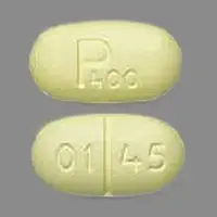 Pacerone (Amiodarone (oral) [ a-mi-oh-da-rone ])-P400 01 45-400 mg-Yellow-Oval