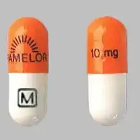 Pamelor (Nortriptyline [ nor-trip-ti-leen ])-logo PAMELOR 10 mg logo SANDOZ-10 mg-Orange / White-Capsule-shape