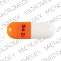 Pamelor (Nortriptyline [ nor-trip-ti-leen ])-logo PAMELOR 10 mg logo SANDOZ-10 mg-Orange / White-Capsule-shape