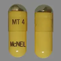 Pancreaze (Pancrelipase)-MT 4 McNEIL-17,500 USP units amylase; 4,200 USP units lipase; 10,000 USP units protease-Yellow / Clear-Capsule-shape