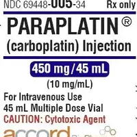 Paraplatin (Carboplatin [ kar-boe-pla-tin ])-medicine-450 mg/45 mL multidose vial