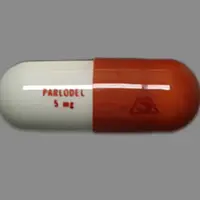 Parlodel (Bromocriptine (parlodel) [ broe-moe-krip-teen ])-PARLODEL 5 mg S-5 mg-Brown & White-Capsule-shape