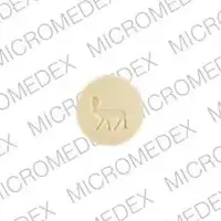 Prandin (Repaglinide (oral) [ re-pag-li-nide ])-Bull Logo-1 mg-Yellow-Round