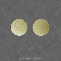 Prandin (Repaglinide (oral) [ re-pag-li-nide ])-Bull Logo-1 mg-Yellow-Round