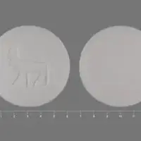 Prandin (Repaglinide (oral) [ re-pag-li-nide ])-Logo (Bull)-0.5 mg-White-Round