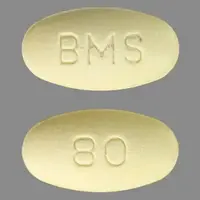 Pravachol (Pravastatin [ prav-a-stat-in ])-BMS 80-80 mg-Yellow-Oval