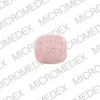 Pravachol (Pravastatin [ prav-a-stat-in ])-PRAVACHOL 10 LOGO P-10 mg-Pink-Four-sided