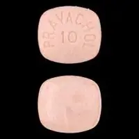 Pravachol (Pravastatin [ prav-a-stat-in ])-PRAVACHOL 10 LOGO P-10 mg-Pink-Four-sided