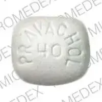 Pravachol (Pravastatin [ prav-a-stat-in ])-PRAVACHOL 40 LOGO P-40 mg-Green-Four-sided