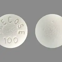 Precose (Acarbose [ ah-kar-bose ])-PRECOSE 100-100 mg-White-Round