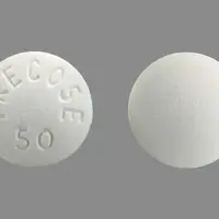 Precose (Acarbose [ ah-kar-bose ])-PRECOSE 50-50 mg-White-Round