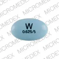 Prempro (Conjugated estrogens and medroxyprogesterone [ kon-joo-gay-ted-es-troe-jenz-and-me-dox-ee-proe-jes-ter-one ])-W 0.625/5-0.625 mg / 5 mg-Blue-Oval