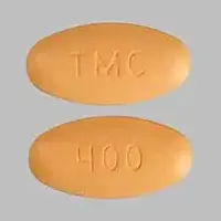 Prezista (Darunavir [ da-roon-a-veer ])-TMC 400-400 mg-Orange-Oval