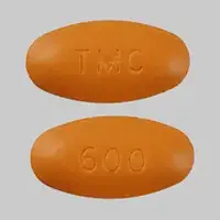 Prezista (Darunavir [ da-roon-a-veer ])-TMC 600-600 mg-Orange-Oval