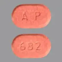 Primlev (Acetaminophen and oxycodone [ a-seet-a-min-oh-fen-and-ox-i-koe-done ])-A P 682-300 mg / 7.5 mg-Red-Oval