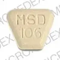 Prinivil (Lisinopril [ lyse-in-oh-pril ])-MSD 106 PRINIVIL-10 mg-Yellow-U-shape