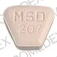 Prinivil (Lisinopril [ lyse-in-oh-pril ])-PRINIVIL MSD 207-20 mg-Pink-U-shape