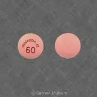 Procardia xl (Nifedipine [ nye-fed-i-peen ])-PROCARDIA XL 60-60 mg-Pink-Round