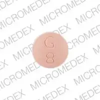 Razadyne (Galantamine [ ga-lan-ta-meen ])-JANSSEN G 8-8 mg-Pink-Round