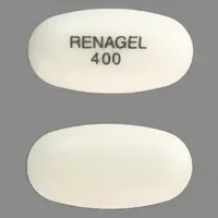 Renagel (Sevelamer [ se-vel-a-mer ])-RENAGEL 400-400 mg-White-Oval