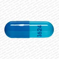 Reyataz (Atazanavir [ a-ta-zan-a-vir ])-BMS 150 mg 3624-150 mg-Blue-Capsule-shape