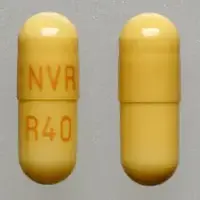 Ritalin la (Methylphenidate (oral) [ meth-il-fen-i-date ])-NVR R40-40 mg-Brown-Capsule-shape