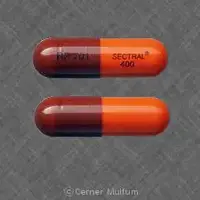 Sectral (Acebutolol [ a-se-bue-toe-lol ])-RP 701 SECTRAL 400-400 mg-Brown & Orange-Capsule-shape