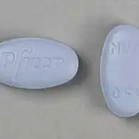 Selzentry (Maraviroc [ ma-rav-i-rok ])-Pfizer MVC 150-150 mg-Blue-Oval