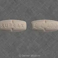 Suprax (Cefixime [ sef-ix-eem ])-SUPRAX LL 400-400 mg-White-Rectangle